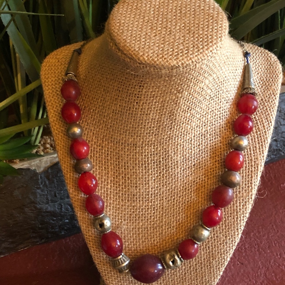 Vintage Yemeni Pendant Necklace, Bedouin Tribal